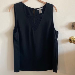 Black dress lacy tank top